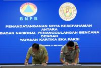 Penandatangan kerja sama (Humas BNPB) 