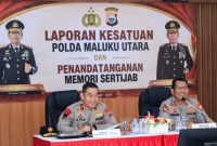Kegiatan serah terima jabatan Kapolda Maluku Utara (Istimewa)