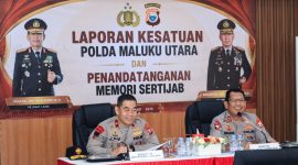 Kegiatan serah terima jabatan Kapolda Maluku Utara (Istimewa)