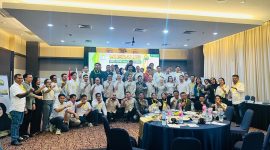 Foto bersama pengurus dan anggota setelah sukses menyelenggarakan Musyawarah Daerah Luar Biasa (Musdalub) BPD HIPMI Maluku Utara di Bela Hotel, Ternate. Selasa, 2 Juni 2026 (foto: Arif. P)
